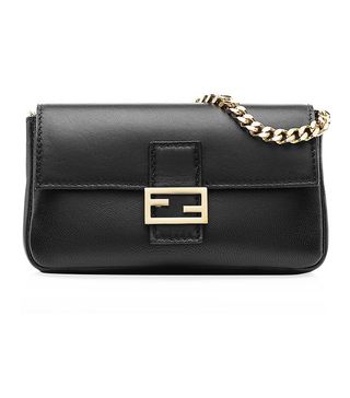 Fendi + Micro Baguette Leather Shoulder Bag