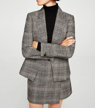 Mango + Checked Structured Blazer