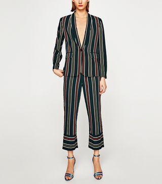 Zara + Striped Blazer