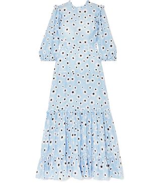 Rixo + Monet Ruffled Floral-Print Cotton and Silk-Blend Dress