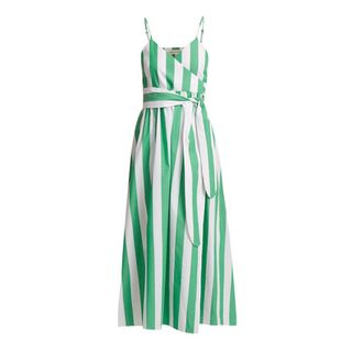 Mara Hoffman + Alma Bungalow-Stripe Wrap Dress