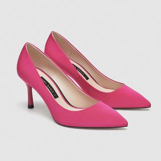 Zara + Fabric High Heel Court Shoes
