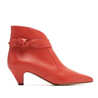 Tabitha Simmons + Nixie Point-Toe Leather Ankle Boots