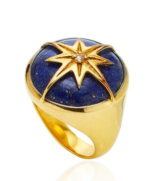 Theodora Warre + Star Lapis Gold-Plated Sterling Silver Ring