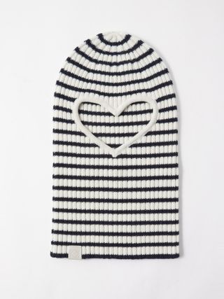 Loewe + Anagram-Patch Heart-Motif Wool Balaclava