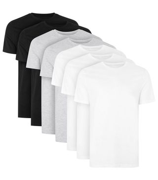 Topman + Assorted Colour Slim Fit T-Shirt 7 Pack