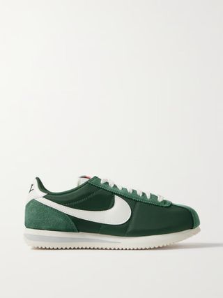 Nike + Cortez Suede and Leather-Trimmed Shell Sneakers