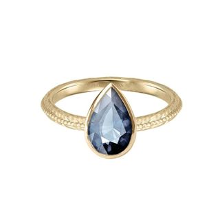 Phoebe Coleman + Harmony Engagement Ring with Blue Grey Sapphire