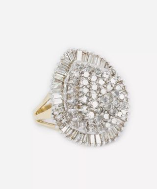 Kojis + 14ct Gold and White Gold Mixed Cut Diamond Cluster Ring