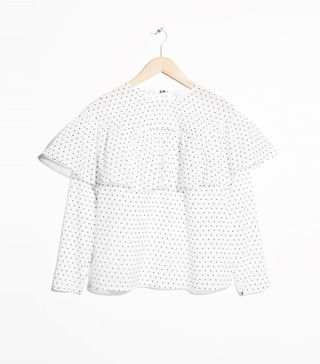 & Other Stories + Polka-Dot Frill Blouse