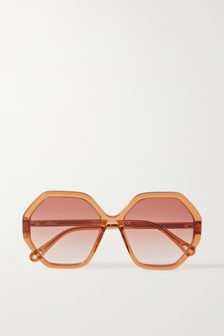 Chloé + Esther Octagon-Frame Acetate Sunglasses