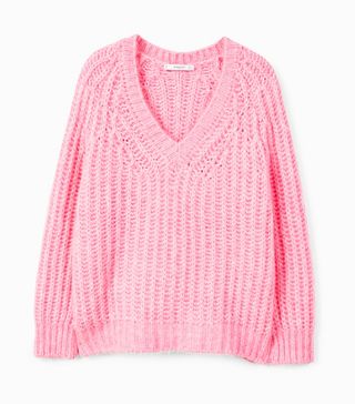 Mango + V-Neckline Oversize Sweater