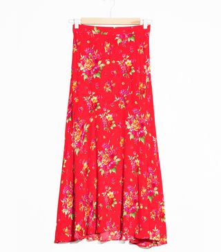 & Other Stories + Asymmetrical Floral Midi Skirt
