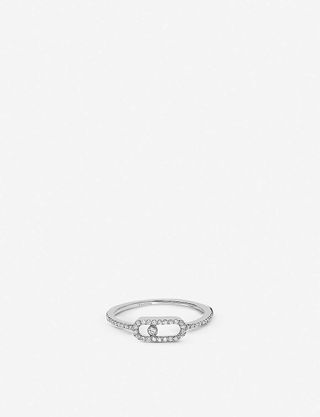 Messika + Move Uno 18ct White-Gold and Pavé Diamond Ring