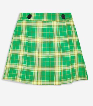 Topshop + Check Kilt Mini Skirt