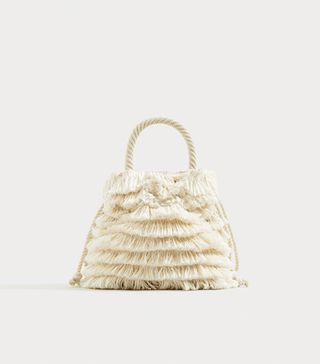 Mango + Fringe Bucket Bag