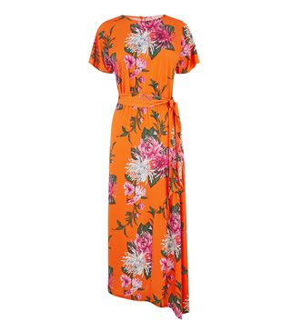 Warehouse + Floral Print Midi Dress