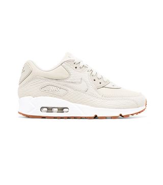 Nike + Air Max 90 Premium Snake-Effect Leather and Mesh Sneakers
