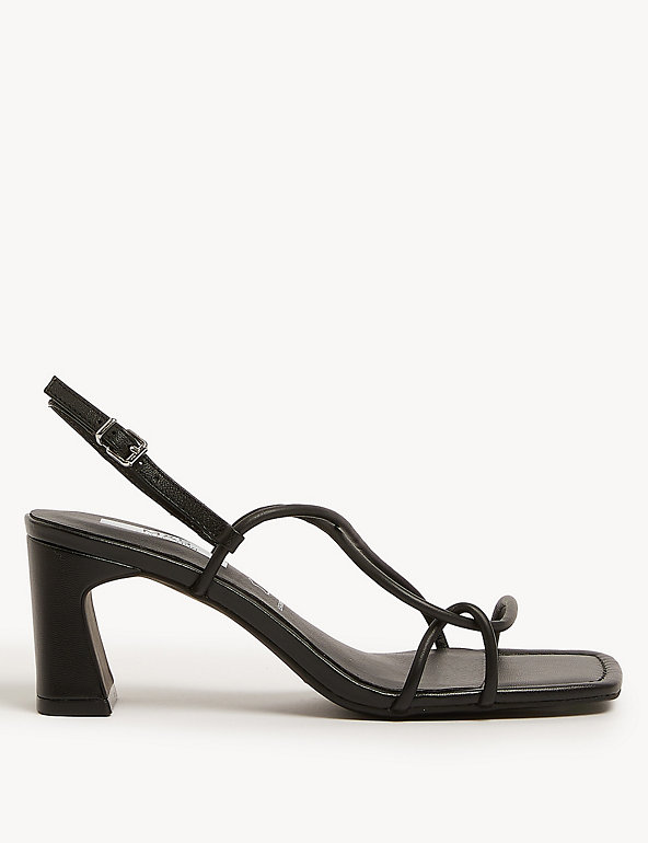 M&S Sequence + Leather Strappy Teach Sandals