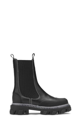 Ganni + Cleated Mid Chelsea Boots
