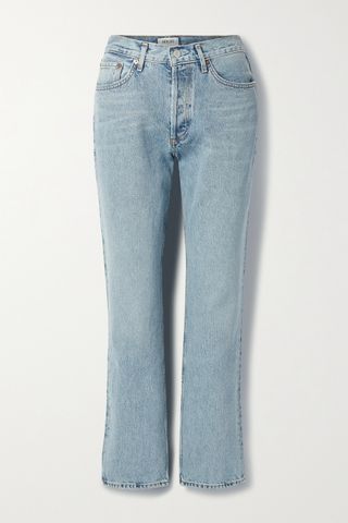 Agolde + Lana Mid-Rise Straight-Leg Organic Jeans