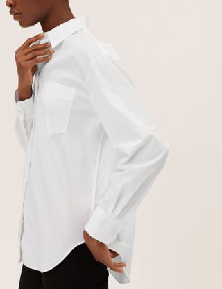 Marks & Spencer + Pure Cotton Longline Shirt