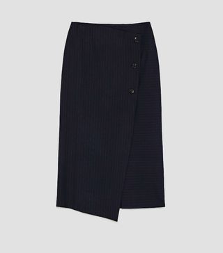 Zara + Buttoned Pencil Skirt