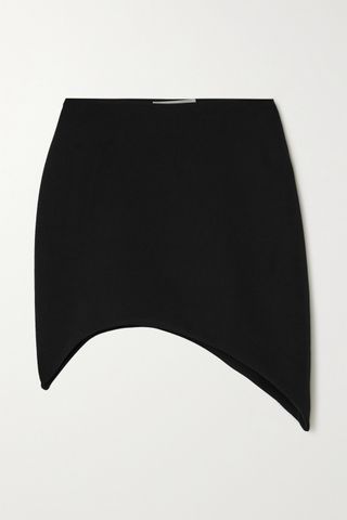 Coperni + Extension Asymmetric Crepe Mini Skirt