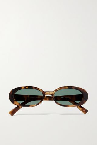 Le Specs + Outta Love Oval-Frame Tortoiseshell Acetate Sunglasses