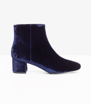 & Other Stories + Velvet Ankle Boots