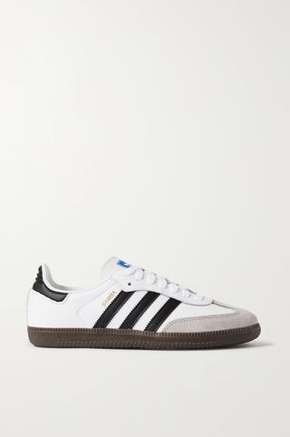 Adidas Originals + Samba OG Leather and Suede Sneakers