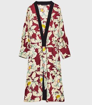 Zara + Floral Print Kimono