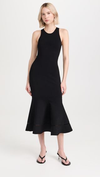 Victoria Beckham + Sleeveless Fit and Flare Dress