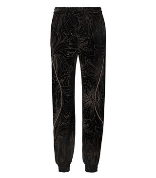 Chloé + Embellished Printed Velvet Track Pants
