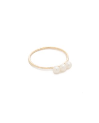 EF Collection + Triple Freshwater Cultured Pearl Stack Ring