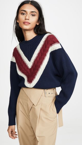 See by Chloe + Collegiate Pullover