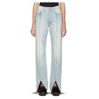 Off-White + Blue Bleached Jeans