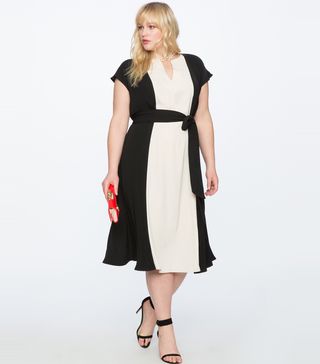 Eloquii + Colorblocked Fit and Flare Dress