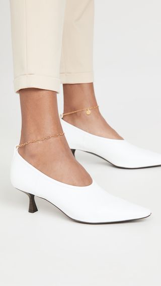 Stella McCartney + Mid Heel Anklet Pumps