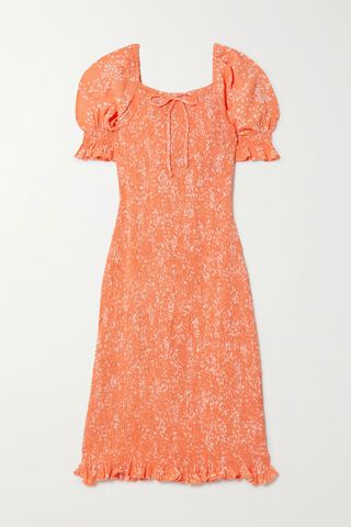Faithfull the Brand + + Net Sustain Fae Shirred Floral-Print Crepe Dress