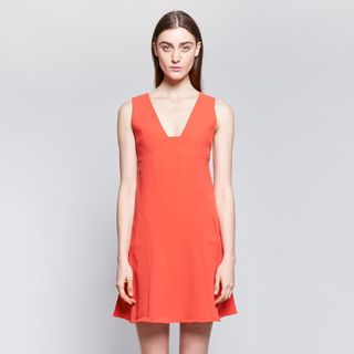 T By Alexander Wang + Plunge Dress Flare