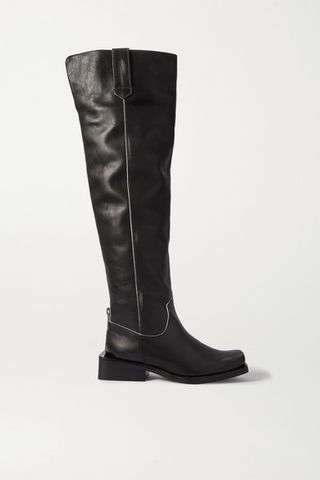 Ganni + MC Leather Over-the-Knee Boots