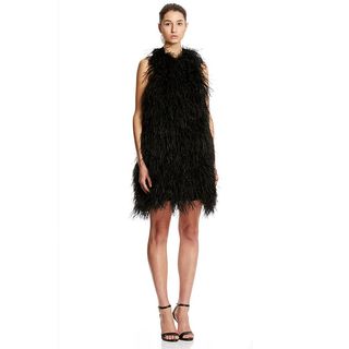 Scanlan Theodore + Ostrich Feather Dress