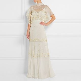 Temperley London + Sura Embroidered Tulle Gown