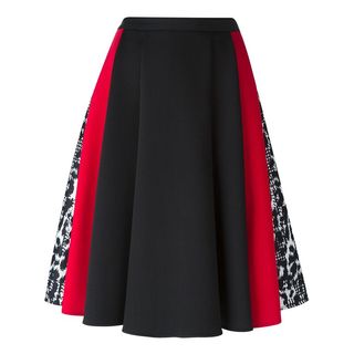 Versace + Pleated Panelled Skirt