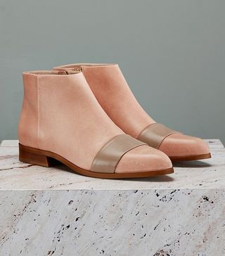 Finery + Hendrick Leather Flat Ankle Boots