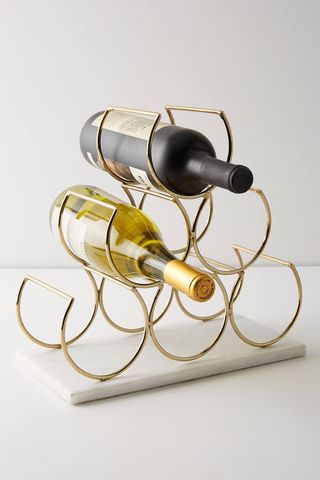 Anthropologie + Brass Wine Rack