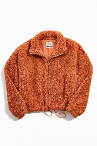 Urban Outfitters + Willow Fuzzy Drawstring Teddy Jacket