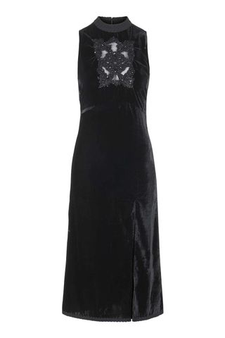 Topshop + Velvet Embellished Dress