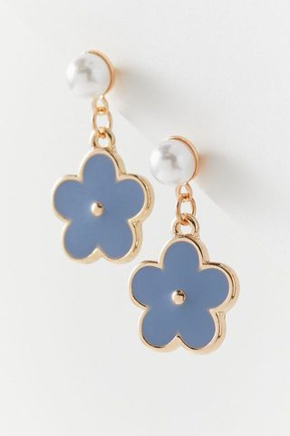 Charlotte Pearl + Flower Drop Earring